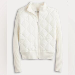 Madden Girl White Quilted Jacket, Size M - NWT